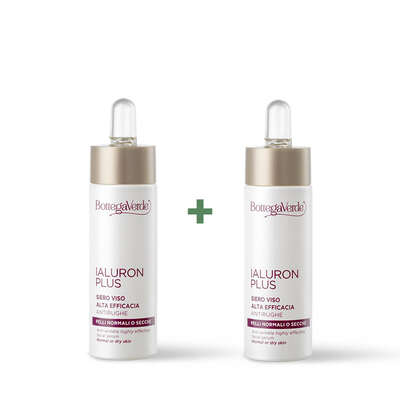 Offerta 2 pezzi  Ialuron plus - Siero viso ad alta efficacia, antirughe, effetto filler*, con acido Ialuronico concentrato - pelli normali o secche