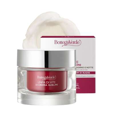 Crema sublime - Tratamiento facial antiarrugas d&iacute;a y noche - efecto relleno para todo tipo de arrugas - 2-PEPTIDE LINFA COMPLEX con P&eacute;ptidos y Savia de Vid (50 ml) - todo tipo de pieles